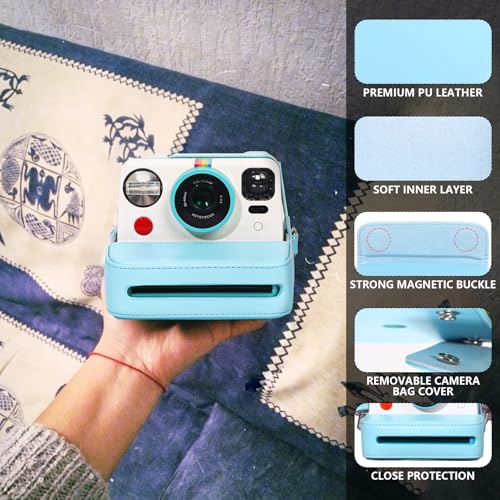 Funda protectora para cámara Polaroid Now serie, azul miniatura 3