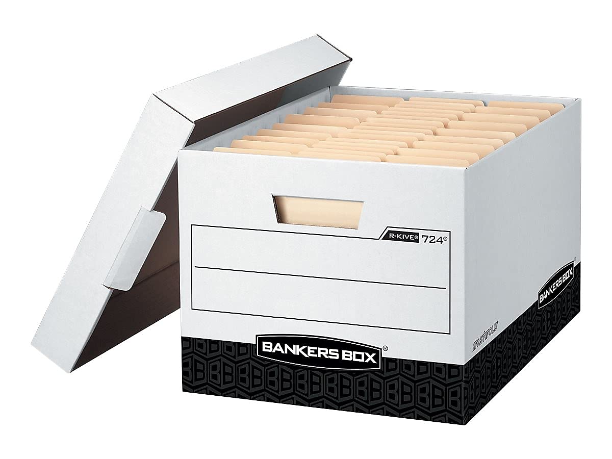 Bankers Box R-Kive Heavy-Duty Storage Boxes, Letter/Legal Files, 12.75