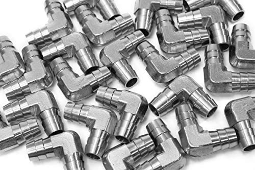 Generic Nickel Plating 90 Deg Elbow Brass Barb Fitting 1/2