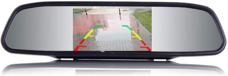 Monitor de retrovisor LCD EKYLIN de 4,3 polegadas com entrada RCA para câmera de ré – 12–24 V