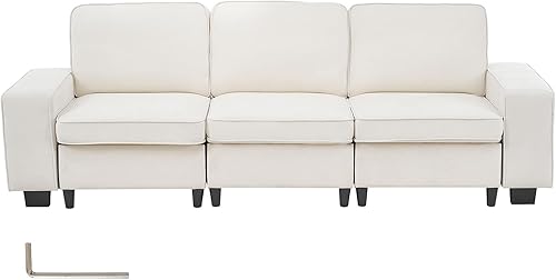 Miniatura 9 de VEVOR Sofá modular de 3 plazas de 100 pulgadas, cómodo sofá con asientos profundos y almacenamiento oculto, diseño moderno para sala de estar,