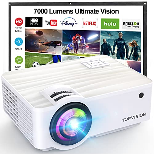 HOPVISION Proiettore, Nativo 1080P 4K Mini Proiettore 9500 Lumens Multimedia...