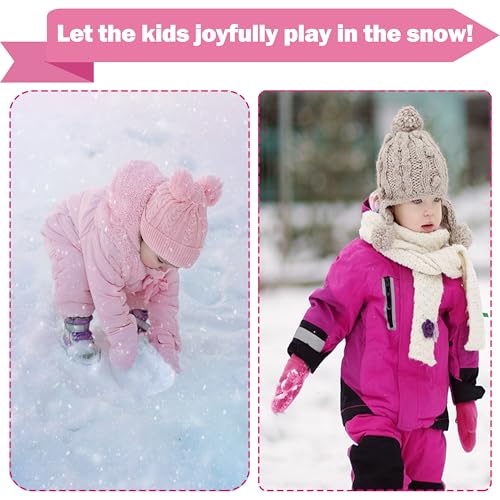Baby Toddler Mittens 3Pack Boys Girls Winter Outdoor Gloves Kids Easy-On Fleece Warm Mittens4