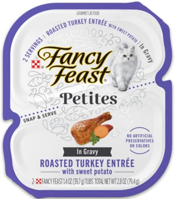 Miniatura 7 de Fancy Feast - Variedad de salsa pequeña, 4 sabores, 2 (cada uno) pescado blanco del océano, salmón chamuscado, pollo a la parrilla y pavo asado,