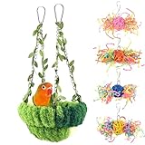 KATUMO Bird Nest, Conure Breeding Bed Parrotlet Snuggle Nest Lovebird Bed Bird Swing Bed for Small Birds, Size Small