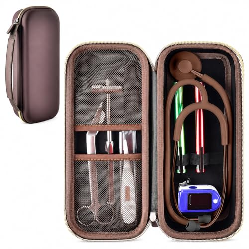 Getting Started As a New Nurse: Surviving Orientation Stethoscope Case for 3M Littmann Classic III Monitoring/Lightweight II S.E/Cardiology IV Diagnostic/for MDF Acoustica Stethoscopes, Holder for Nurse Doctor Essentials & Medical Accessories, Brown