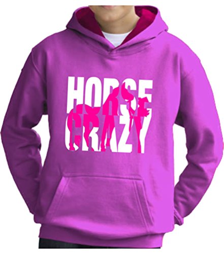 Sweat à capuche bicolore Horse Crazy Medium 102 cm fini les vêtements froids à cheval