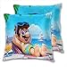 anzonto Lot de 2 taies d'oreiller carrées en polyester pour canapé, lit, voiture, café, fête 45 x 45 cm