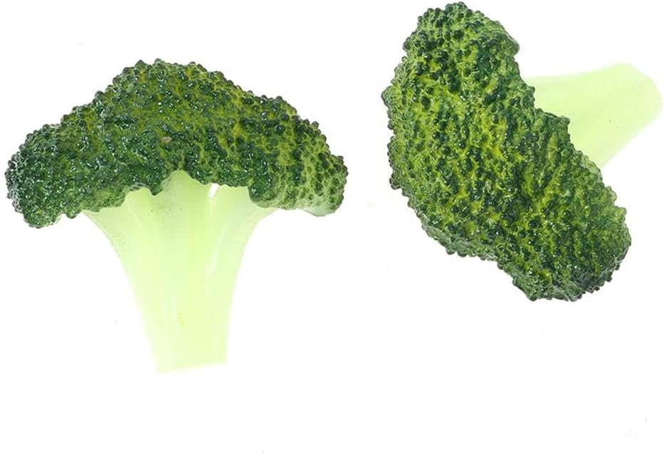 6 Pcs Fake Broccoli Slice Artificial Vegetables Broccolis Simulation Lifelike for House Kitchen Party Decoration