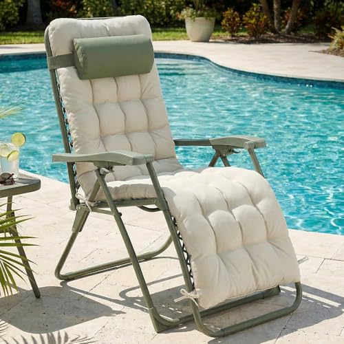CASABEL Chaise Pliante Zéro Gravité, Fauteuil extérieur inclinable, Confortable, Acier Anti‑Rouille et Toile Textilene résistante, idéal Bain de Soleil,...