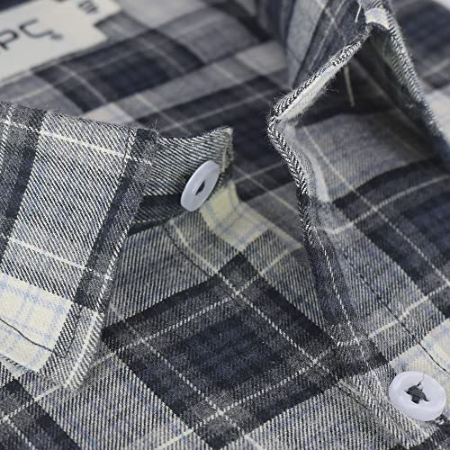 Image of GHPC 100% Cotton Checkered Half Sleeves Regular Fit Formal Shirt for Men