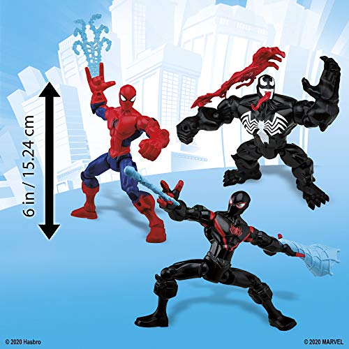 Marvel Super Hero Mashers Web-Slinging Collection Pack With Spiderman, Venom And Miles Morales (Amazon Exclusive) #TOP5
