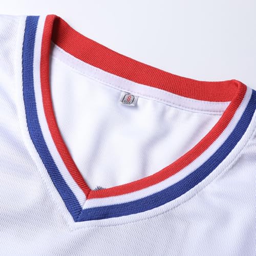 Bull Durham Jerseys, Camiseta Bordada Transpirable de Béisbol Crash Davis #8 Ebby Calvin LaLoosh #37 para Hombre Blanca miniatura 2
