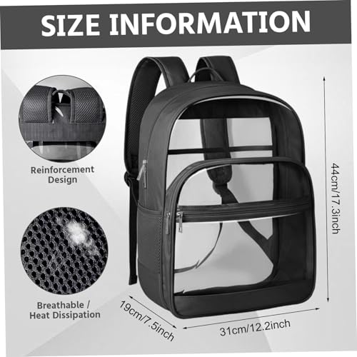 Mochila transparente impermeable NIDONE de gran capacidad con bolsillos 3