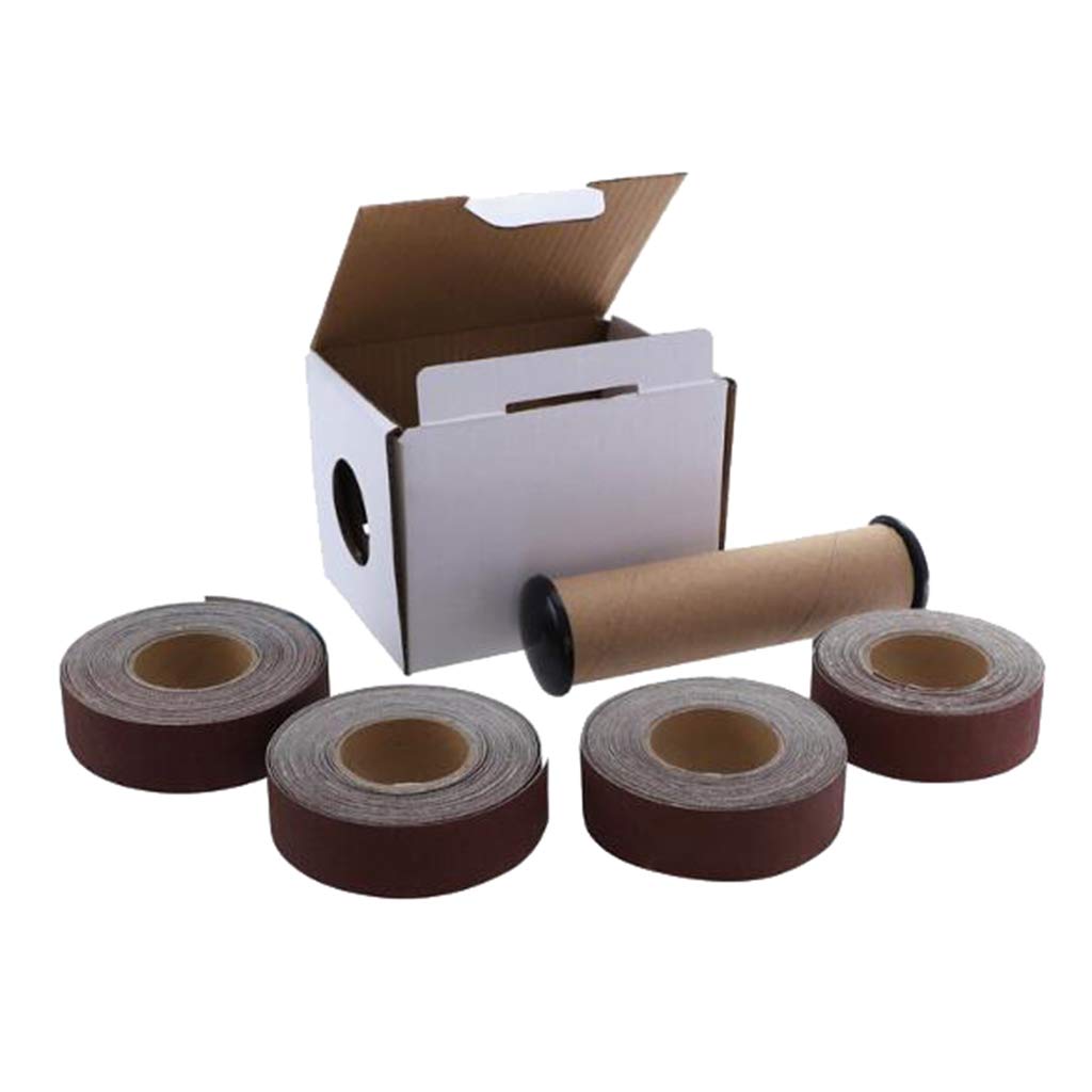 Set di 2 rotoli di carta vetrata per falegnami, grana 150, 240, 320, 400