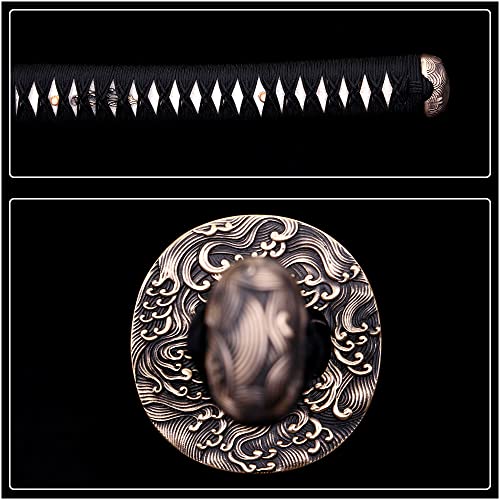 Siwode Katana,Wave Copper Tang, T10 Clay_Tempered, 40-Inchs — view 4