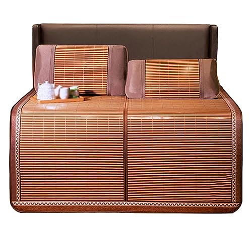 Alfombrilla De Enfriamiento Estera De Dormir Verano Bambú, Colchón Plegable Doble Cara, Ropa Cama, Almohadilla Aire Acondicionado Refrigeración para Dormitorio(1.8x2m(5.9x6.56ft))