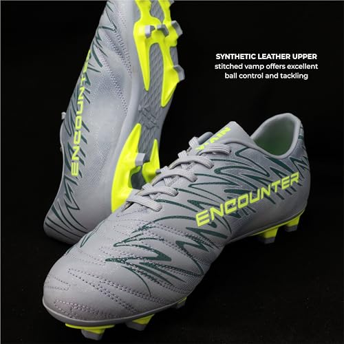 Image of Nivia Encounter 11.0 Football Stud for Mens, TPU Sole with PVC Synthetic Leather Upper for Hard and Grassy Surfaces