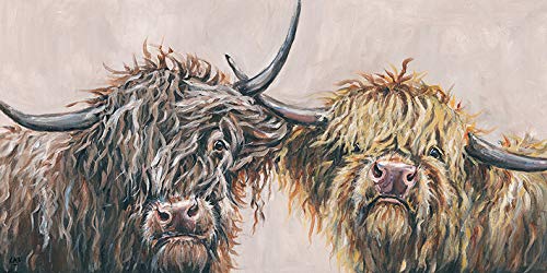Louise Brown Multi-Colour (Nosey Cows Canvas Print