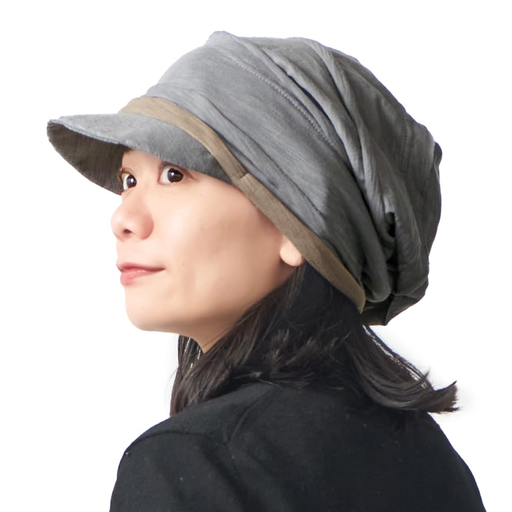 CHARM Gorro de punto holgado para hombre con visera, sombrero Jamaica 100% algodón y gorro estilo hippie para mujer