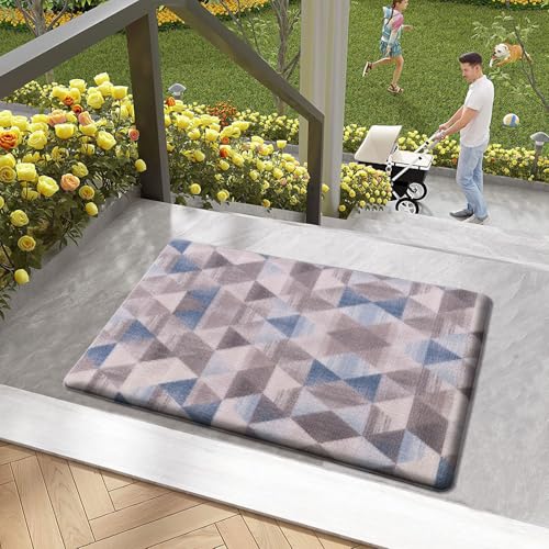 Image of Luxe Home Cuba PVC Door Mats Loop Utillity Anti Fatigue - Square - Cushioned, Non Slip, Washable - Indoor Outdoor Mats for Home, Kitchen, Garage More (51x99 cm)