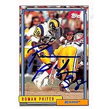 Autograph 125467 Los Angeles Rams 1992 Topps No. 35 Roman Phifer Autographed Football Card