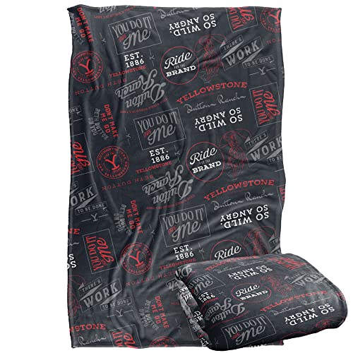 Yellowstone Blanket 36x58 Yellowstone You Do It for Me Pattern Silky Touch Super Soft Throw Blanket