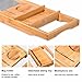 BOSSJOY Luxury Wood Bamboo Bathtub Bath Tub Caddy Tray with Extending Sides Built in Book Tablet Phone Wineglass Holder