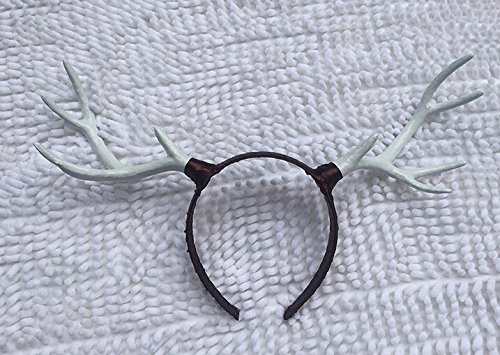 SunShine Day Big Simulated Antlers Hair Band Headband (White)