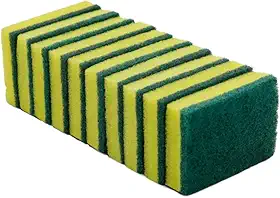Esponja Bucha de Lavar Louça Dupla Face Multiuso Esponflora pacote com 10un. Ideal para louças e utensilios domésticos