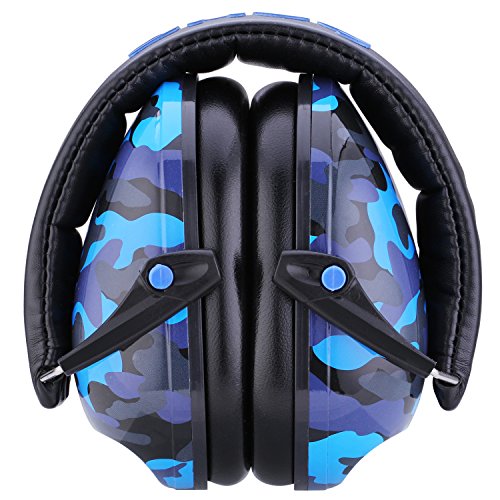 Snug Kids Earmuffs / Best Hearing Protectors – Adjustable Headband Ear Defenders For Children and Adults (Blue Camo)