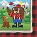Little Lumberjack Bear Party Supplies Pack Serves 16: Dinner Plates, Luncheon Napkins, Cups, Table Cover and Birthday Candles