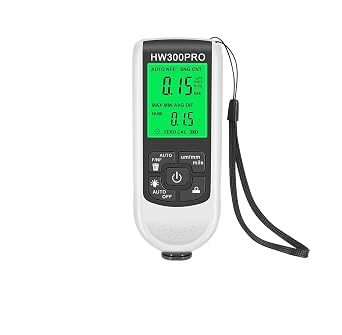 مقياس سمك الطلاء HW-300PRO 0-2000UM جهاز اختبار سمك طبقة طلاء السيارة أدوات قياس طلاء السيارة مقياس طلاء السيارات HW300-PRO أبيض