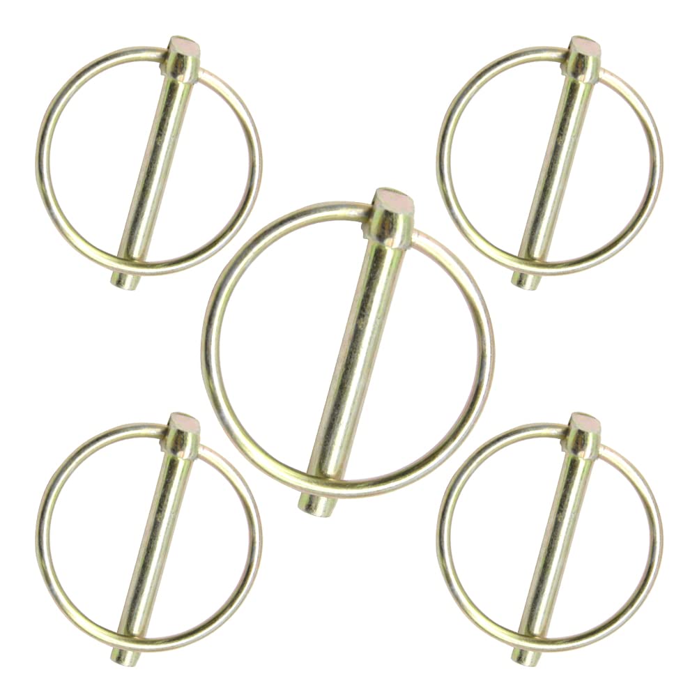 CEEYSEE 5Stück Klappsplinte 6 mm x 45 mm Klappstecker Klappsplinten für Anhänger, Lastwagen, Traktoren, Kippern, Bauernhof, Rasenmäher (O6 mm x 45 mm)
