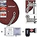 Produktbild DUR-line 8 Teilnehmer Set - Qualitäts-Alu-Satelliten-Komplettanlage - Select 75cm/80cm Spiegel/Schüssel Rot + Multischalter + LNB - für 8 Receiver/TV [Neuste Technik, DVB-S2, 4K, 3D]