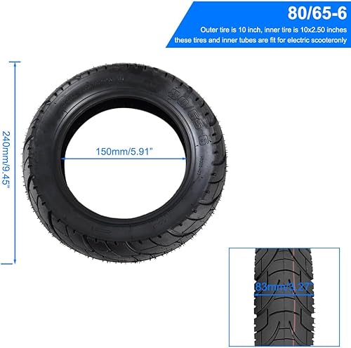 Miniatura 2 de Neumáticos de scooter 8065-6 City Road y tubo interior de 45 de 10 pulgadas, neumáticos de motocicleta y scooter eléctrico compatibles con Apollo