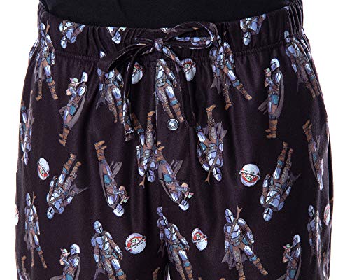 Star Wars Men's The Mandalorian Mando and Baby Yoda Sleepwear Lounge Pajama Pants3