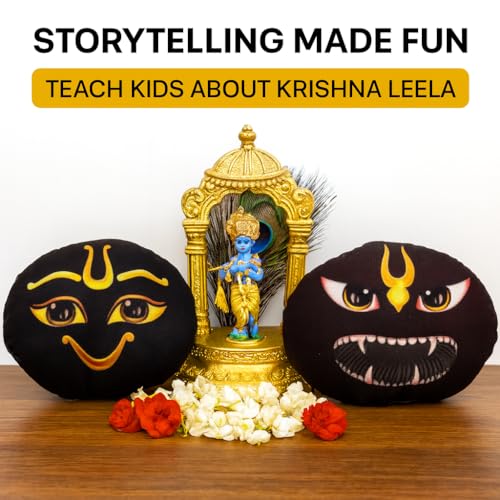 Image of Narayana Shila & Narasimha Shila Soft Toy for Kids | Devotional Plush Toy | Krishna Leela Learning Toy | Soft & Skin Friendly Fabric | Cultural & Spiritual Educational Toy