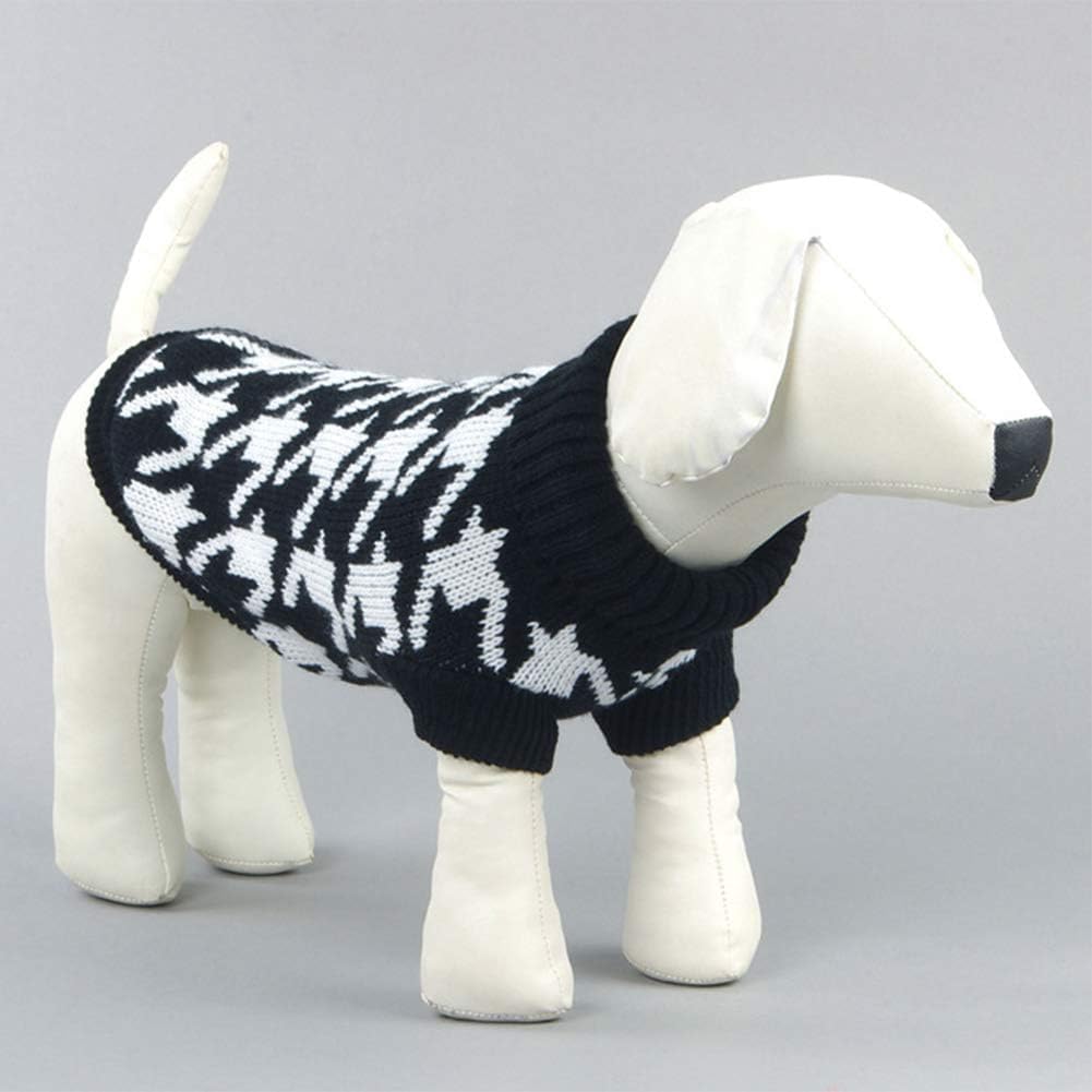 Gojira/Pet/Dog/Cat Woolen Sweater/Winter Clothes - (Black & White) - Only for Small Breed (M) (B0BJBQQTW6) Amazon Price History, Amazon Price Tracker