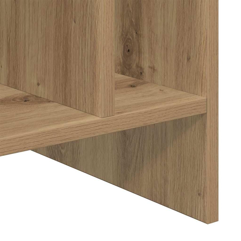 Genérico Mueble para Discos de Vinilo Roble Artesanal 78.5 x 35 x 45 cm,Mobiliario,Armarios y Almacenamiento,Almacenamiento para CD y DVD,891079