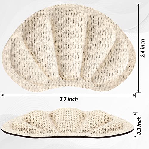 Image of Shoe Heel Inserts, 16 Pcs Mesh Self-Adhesive Heel Cushion Pads for Back of Heel, Heel Cushion Inserts Prevent Shoes Too Big for Women Men, White