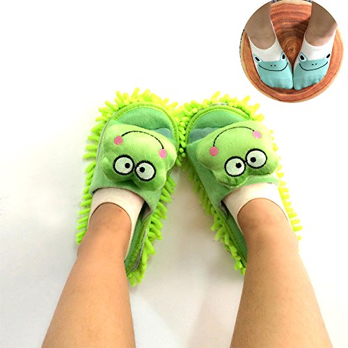 Image of Selric Super Chenille Microfiber Washable Mop Slippers Shoes, Detachable Mopping Shoes, Floor Dust Dirt Hair Cleaner, Multi-sizes Multi-Colors Available