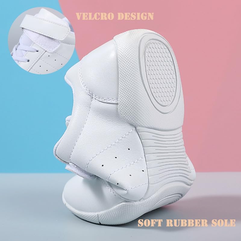 Mnplciea White/Black Cheer Shoes for Girls Cheer Shoes Girls Cheerleading Shoes Gymnastics Shoes Dance Shoes White Tennis Shoes Girls…2