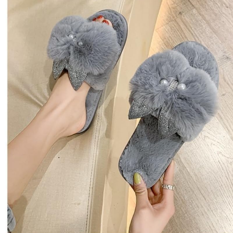 Women's Winter Slippers - Autumn/Winter Home Cotton Slippers, Soft Artificial Fur Lining, Warm & Comfortable Indoor Footwear4
