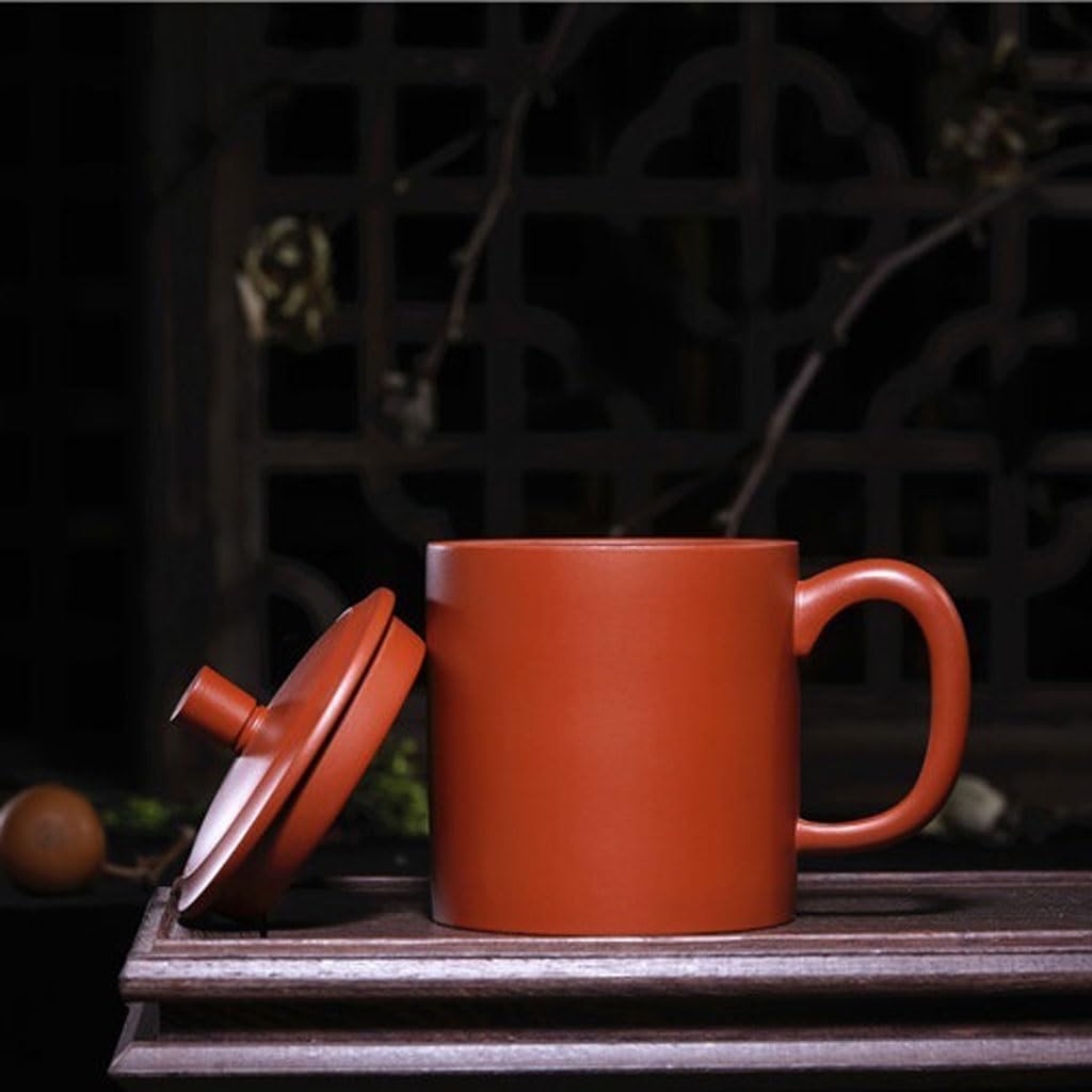 Matcha kubki ręcznie robione 380 ml fioletowa glina filiżanka do herbaty pokrywa biurowa zestaw do herbaty dom nauka kubek do herbaty oolong zestaw do herbaty zaparzacz do herbaty kubek