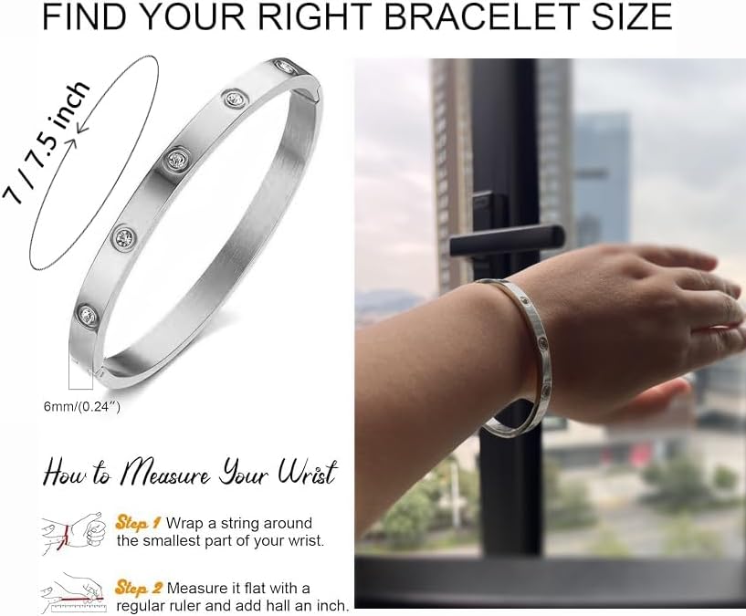 Men Women’s 18K Gold Bracelet Crystals Elements Inspiration Bracelet Jewelry Perimeter 7-7.5inch - Image 3