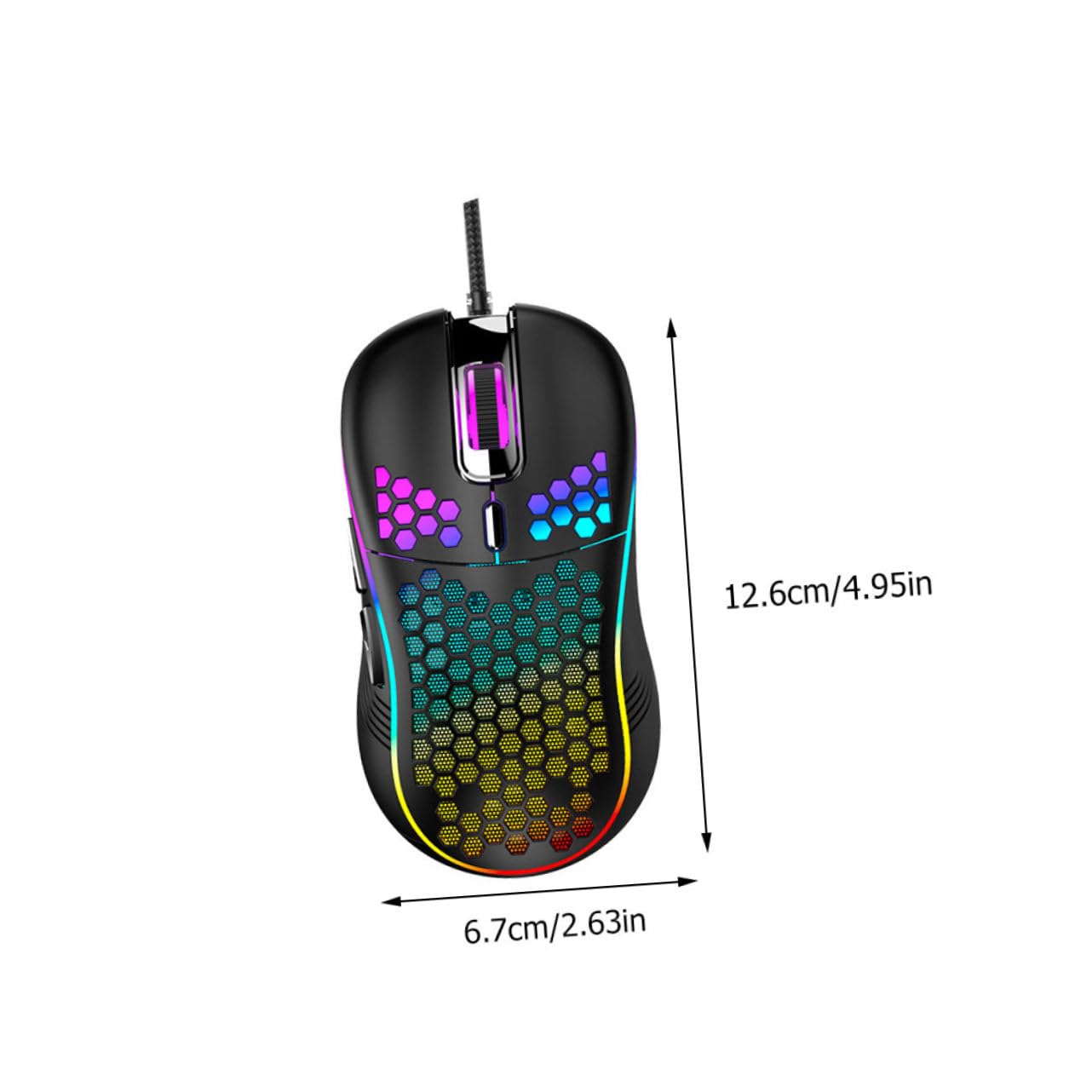 Ciieeo 3pezzi Mouse Gaming Usb Ergonomico Con Design Hollow-out Alta Durabilità e Look Elegante Compatibile Con Laptop e Computer Desktop Nero