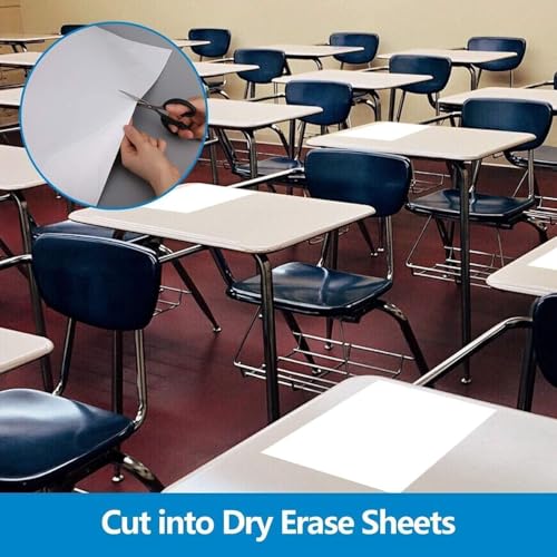 Image of SUNBIRD White Board Sticker, Dry Eraser Paper for Wall Self Adhesive Wall Paper Roll for Classroom /Office /Kids Painting, Dry Erase (16 x 110 Inch)