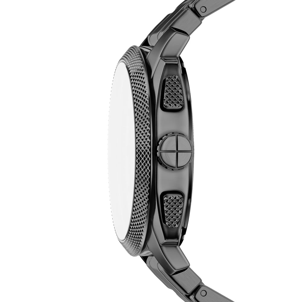 Fossil New Machine Reloj para Hombre, Movimiento cronógrafo de Cuarzo de 44 mm con Correa de Acero Inoxidable o Cuero