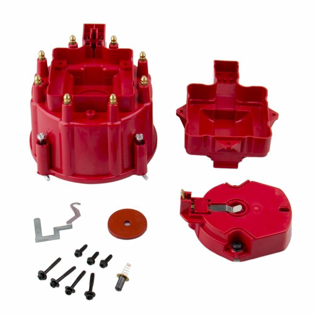 Rojo macho HEI Distribuidor Cap Bobina y Rotor de repuesto para SBC 283 307 350 400 BBC 454 396
